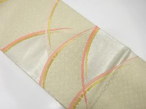 芝草に麻の葉・網目模様織出し袋帯